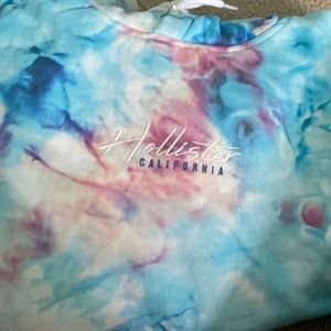 brand new hollister sweatshirt, blue tiedye